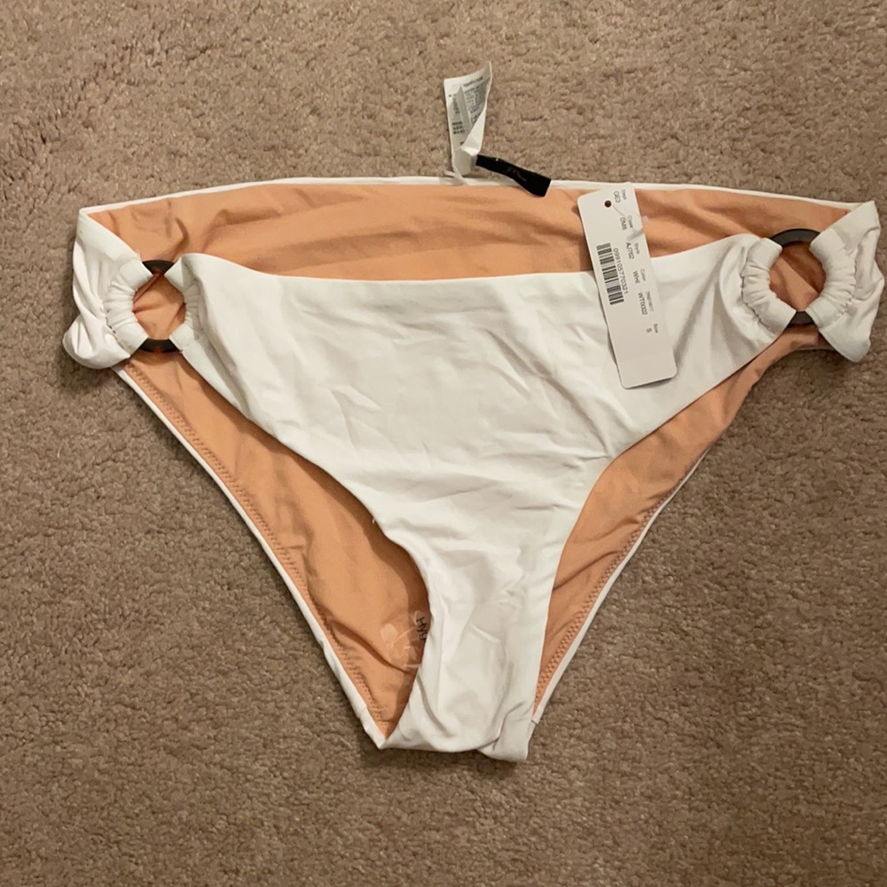 2 piece J.crew white halter ring bikini